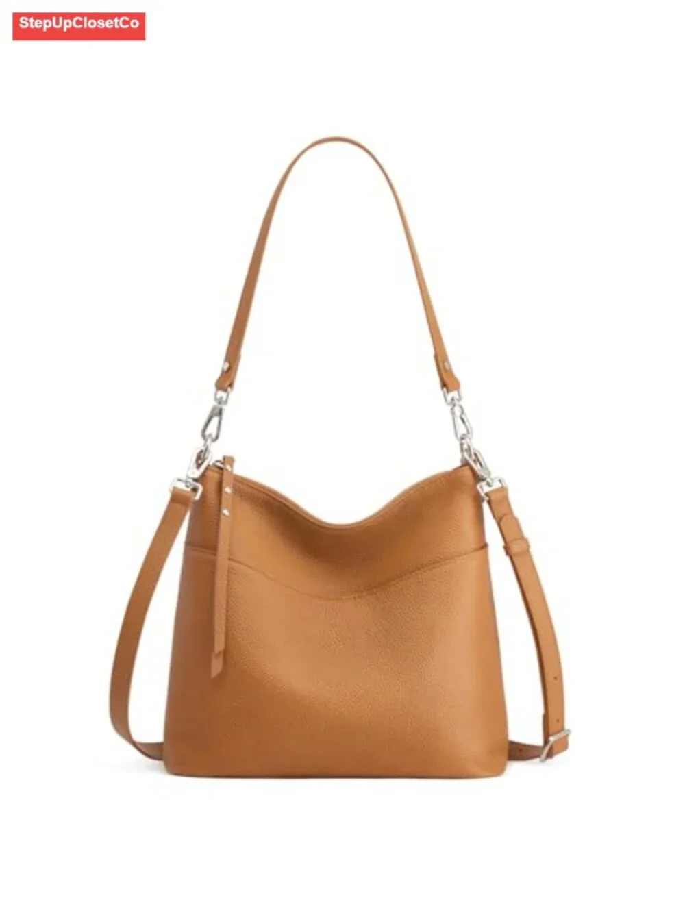 Genuine Leather Tote Handbag 2 Straps Crossbody Shoulder Purse for Women